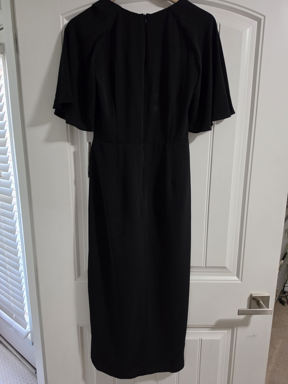 Maggy London Black Wrap-Style Midi Dress - Picture 5 of 6